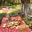 Lantlig FläTad Picknickkorg med Lock och Handtag och Foder för Picknick, Fester, BröLlop och BBQs 6