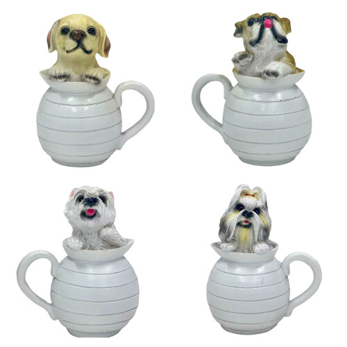 Lovely Handcrafted Dog Statue Bright Color Decorative-1 1