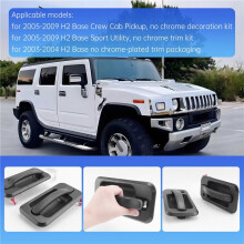 4Pcs Exterior Outside Door Handle Set Auto Parts for 2003-2009 H2 Black Textured 131609870457 15104792 10360326
