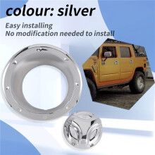 Car Gas Tank Cover Fuel Door Bezel Cap Moulding Trim for H2 2003-2009