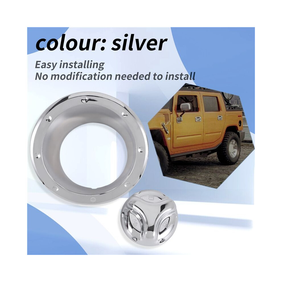 Car Gas Tank Cover Fuel Door Bezel Cap Moulding Trim For H2 2003-2009 4713864437368