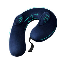 Neck Pillow Premium Soft Inflatable Neck Support For-Blue