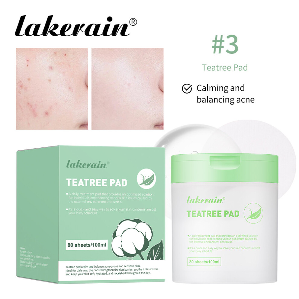 (#3Teatree Pad) Lakerain toner cotton tablets cotton pad wet compress facial hydrating bao moisturizing lotion