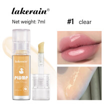(#1 clear, 7ml) Lakerain duck lip plumping oil mirror lip glaze moisturizing lip gloss bao moisturizing lip gloss