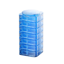 Étui à médicaments portable miniature visible-Bleu profond 7