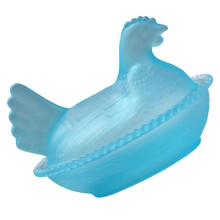 Artistieke paas-plastic kip op nest snoeppot voor cadeau-Blauw