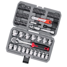 64-delige autoreparatieset Ratelsleuteldop Combo