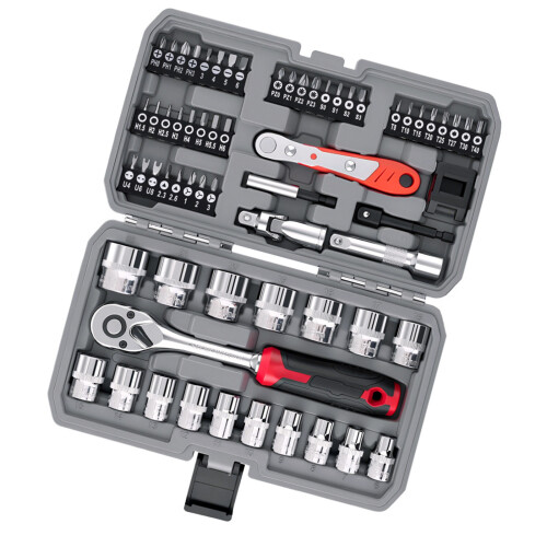 64-delige autoreparatieset Ratelsleuteldop Combo