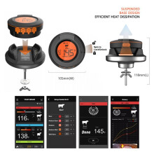 Sem Fio Digital Churrasco/Forno Grill TermôMetro de Carne para Carne Alimentos Churrasco um CarvãO Grelhador e Forno