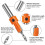 Countersink Drill Bit, 5Pcs Quick Change 8mm Adjustable Countersink Drill Bit Set with 5Pcs Replaceable Drill Bits 8