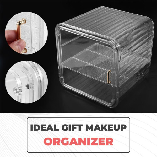 Makeup Organizer WaterProof Storage Display Box Cosmetic Display Box Makeup Case Suitable for Bedroom Dressing Table 2