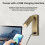 3W LED Wall Lamp Embedded and Rotatable Reading Light USB Focus Light for Bedroom Bedside Study 3000K Bronze 5