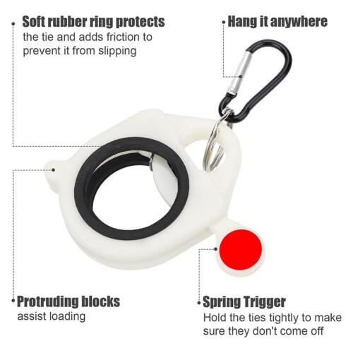10Pcs Fluorescent Cable Tie Organizer Storage Cable Tie Holder Portable Cable Tie Storage Tool 1