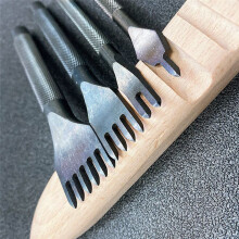 8Pcs 3mm 4mm 1/2/4/6 Prongs Inch Chisel Leather Tools Hole Punch Lacing Stitching Perforate Leather Hole Puncher