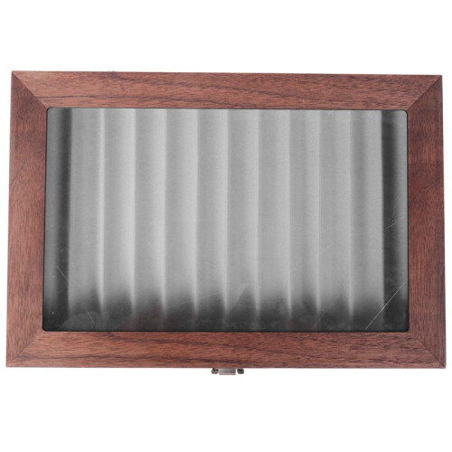 34 Grid Walnut Pen Storage Case Luxury 3 Layer Pen Display Organizer Trasparente Window Fountain Box Pen-Collection 2