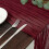 Cheesecloth Table Runner Boho Gauze Cheese Cloth Table Runner Rustic Sheer Runner Long for Wedding Claret 4Pcs 5