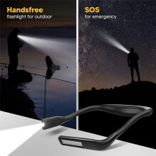Book Reading Light Neck Light, Book Lover Christmas Birthday Gifts for Outdoor camping Women Neck Booklight Black