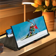 2X Loupe D'Écran 20 Pouces Grossissement de Téléphone 3D HD Grossissement D'Écran de Projecteur Compatible avec les Smartphones, Noir
