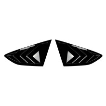 Car Rear Triangular Window Louvers Shutters Blinds Cover Trim for A5 S5 F5 Sportback 4 Door 2017-2024 Glossy Black