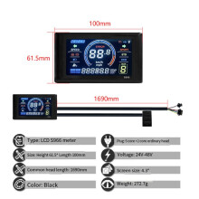 S966 Electric Bike LCD Display Meter+48V-72V/60A 18 Tube Sine Wave Controller E Scooter LCD Panel for Mountain EBike