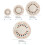 4Pcs Thicken Round Cotton Woven Insulation Pad Table Mat Printed Placemat Cup Coaster,Flower 9