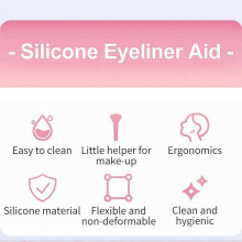 3-In-1 Makeup Lash Tool Silicone Upper and Lower Mascara Applicator Lash Guard Reusable Eye Makeup Tool with Eyeliner