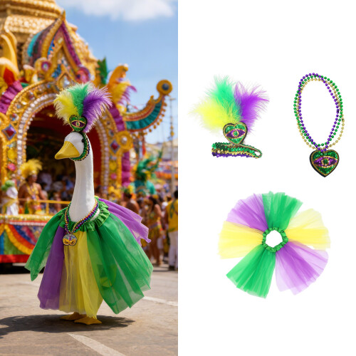 Ensemble de célébration de tenues d'oies blanches-Masque type B 2