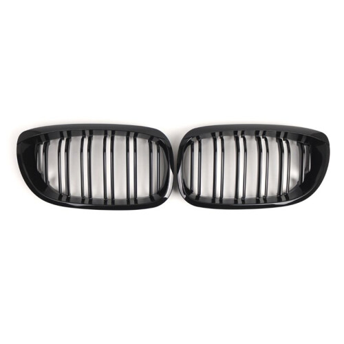 Gloss Black Dual  Front Bumper Kidney Grille Replacement for  3 Series E46 2-Door 2003-2005