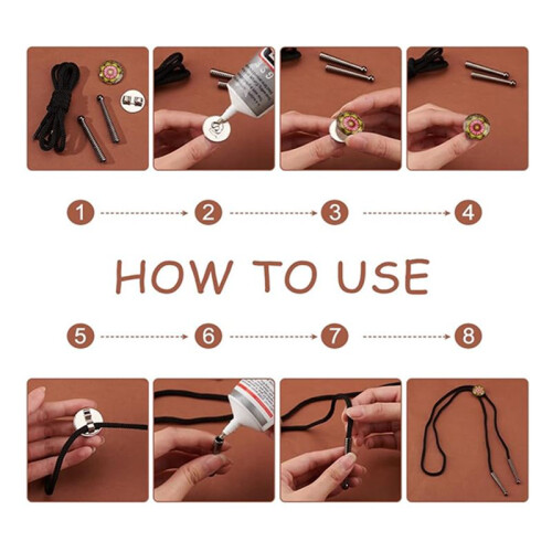 Bolo Tie Findings DenimTie Bolo Tie Replacement End Cap Kit for DIY Bolo Tie Making 1