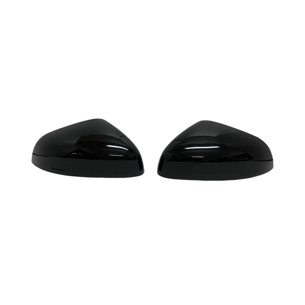 Rear View Mirror Cover Trim Side Door Wing Mirror Housing For Fiesta Mk8 2019-2024 Glossy Black Tauoh