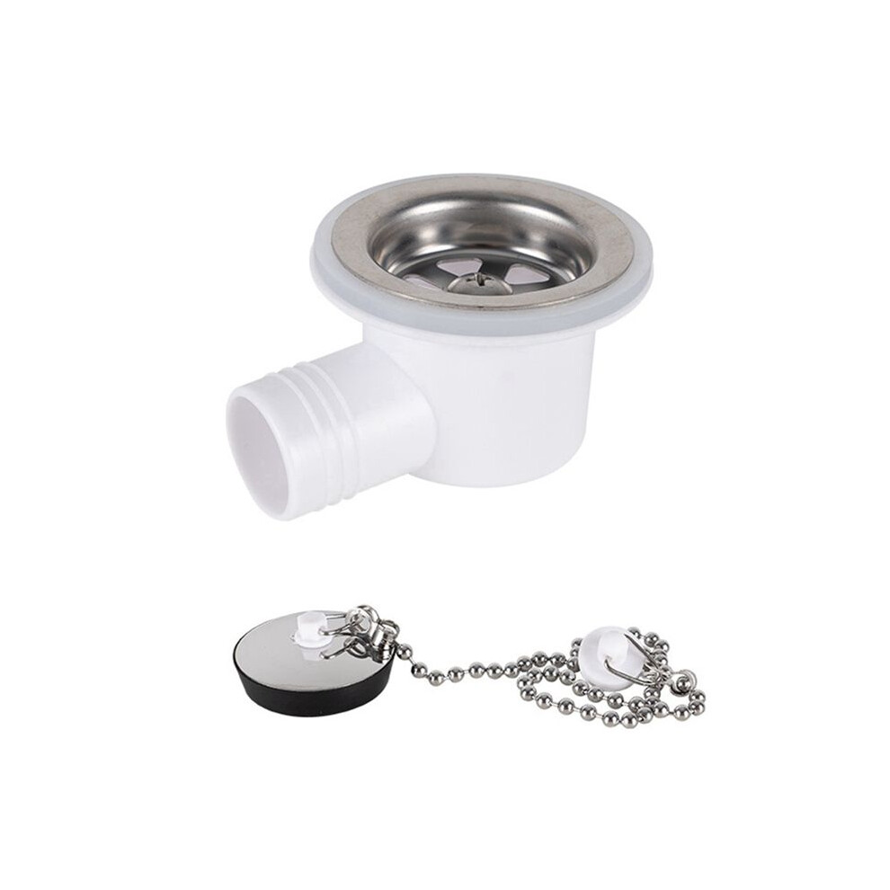 Sink Waste Drain Plug Hole Angle Fitting, Waste Plug Sink Basin Drain Filter For Motorhome Boat, Without Tube 6032234156325