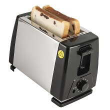 Edelstahl 2-Scheiben-Toaster mit 6 Temperatureinstellungen, Kompakte Größe