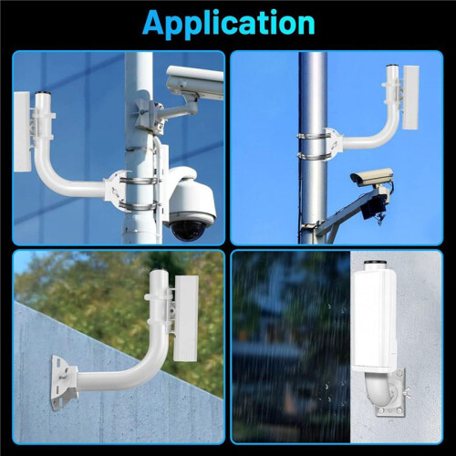 Universal Wireless Bridge Bracket Mount,Pole and Wall-Mounted Mount for Outdoor Ap Access Point Client Bridge Cpe,4-Pack 2