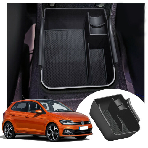 Armrest Storage Box For- MK6 2018 2019 2020 Central Control Container Box Auto Interior Organizer Car Accessories 2