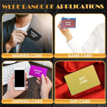 180 Pcs Metal Engraving Blanks Colorful Aluminum Sheet Laser Engraving Business Card Engraving DIY Gift Cards B