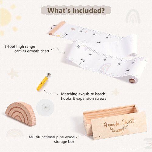 Pack Of 1 Participatory Growth Chart For Kids Wall Deck-K 1