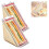 Triangle Sandwich Container Triangle Clear Plastic Sandwich Container with Lid To-Go Containers for Cheese 2Pcs 3
