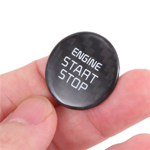 Real Kolfiber One-Key Start Stop Button Motor Button Cover Sticker för  Stinger 2018-2022 Kolfiber Pattern 2