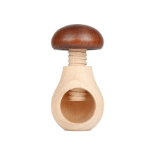 Mushroom Shaped Wooden Nutcrackers For Walnuts And-dark brown