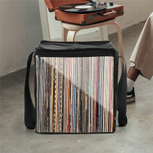 Vinyl Record Carrying Storage Case Travel Storage Bag Dustproof Portable Case with Lid Handles for 12 Inch Vinyl Albums