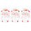 User Friendly Bear Shape Glass Cup With Straw Leak Proof- 3 3 1