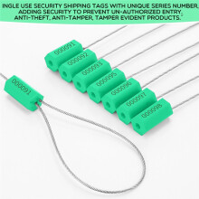120 Steel Cable Seals Metal Security Seal Numbered Metal Truck Trailer Seals Security Tags Tamper Evident Tags,Green