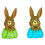 Décorations de lapin délicates, accessoire cadeau de pâques-Bleu 2