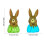 Décorations de lapin délicates, accessoire cadeau de pâques-Bleu 4
