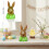 Décorations de lapin délicates, accessoire cadeau de pâques-Bleu 5