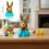 Décorations de lapin délicates, accessoire cadeau de pâques-Bleu 6