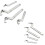 Adjustable Hook Wrench C Type Spanner Water-4pcs square head 2