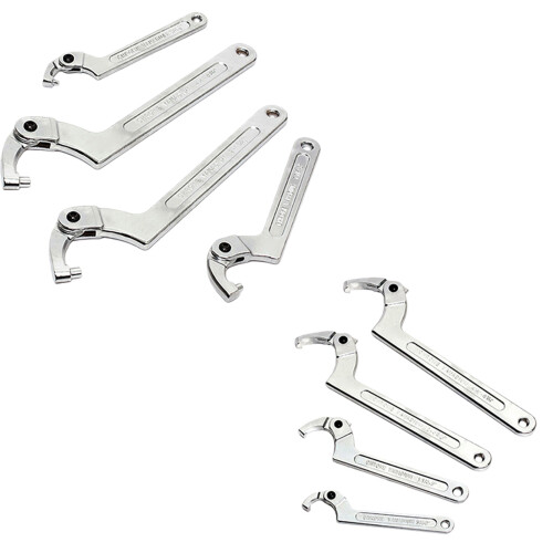 Adjustable Hook Wrench C Type Spanner Water-4pcs square head 1