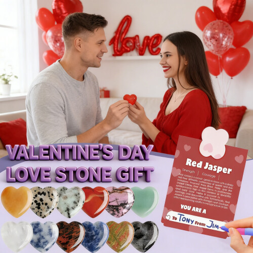 Geschenkset mit Edelsteinen zum Valentinstag, einschließlich 2