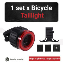 TWOOC Bicycle Intelligent Brake Taillight Cob Large Aperture Post Cushion Taillight Bike Intelligent Brake Taillight